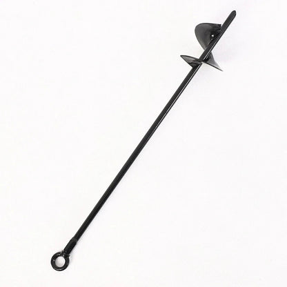 4 x 30" Long Heavy Duty Black Ground Anchor Hook Solid Steel Shaft