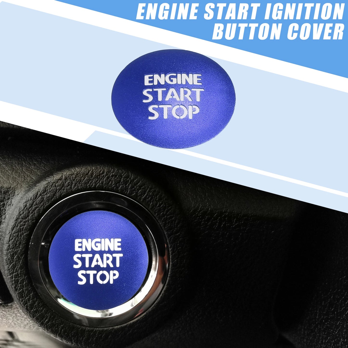 Ignition Button Cover Sticker for Toyota Tacoma (2016–2021) Blue