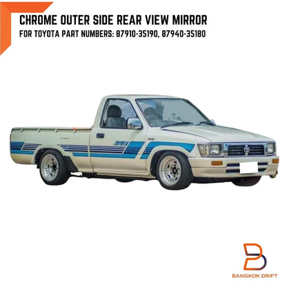 Chrome Wing Door Side Mirror for Toyota Hilux MK3 4Runner Surf (88-97)