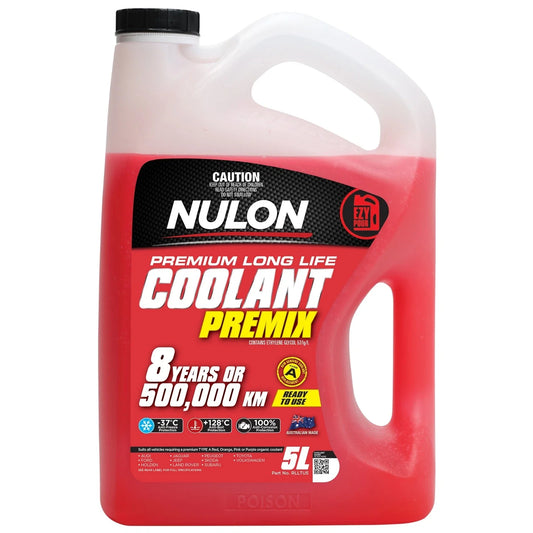 Nulon Red Premium Long Life Coolant Premix 5L for Make Model