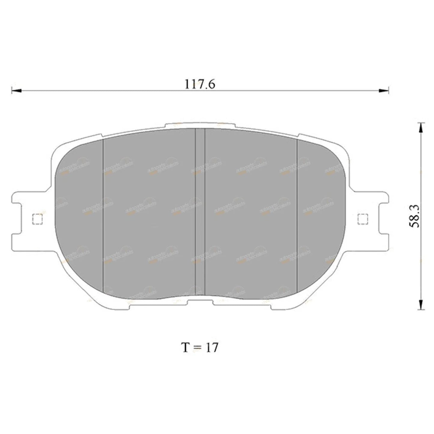Front Disc Brake Pad Set for Toyota Celica ZZT231R (1999–2005)