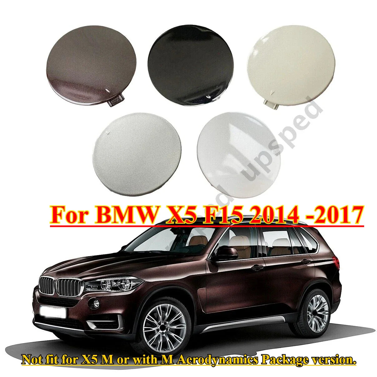 Front Bumper Tow Hook Eye Cover Cap for BMW X5 (2014–2017)