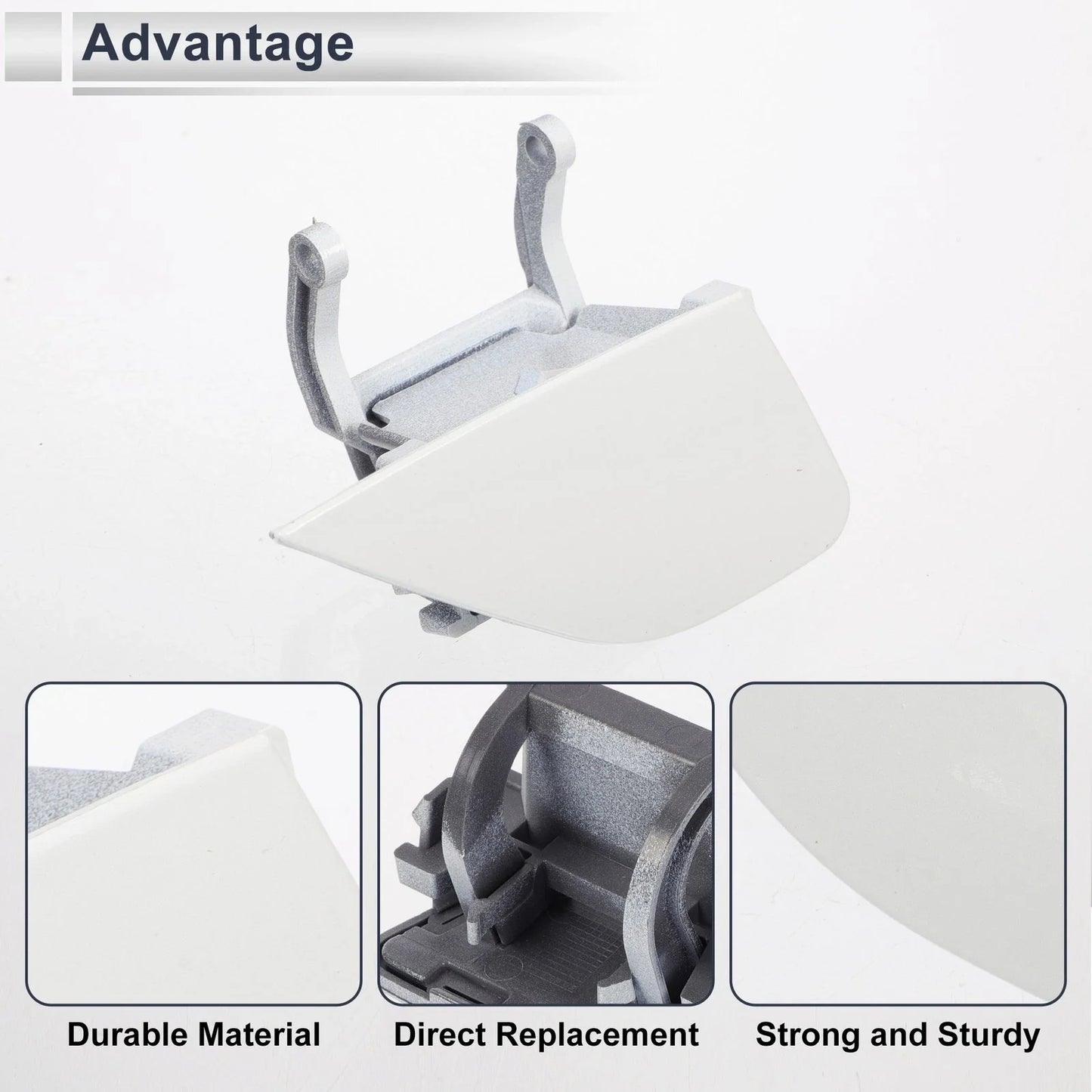 Front Right Bumper Headlight Washer Nozzle Cover Cap for BMW 750i White