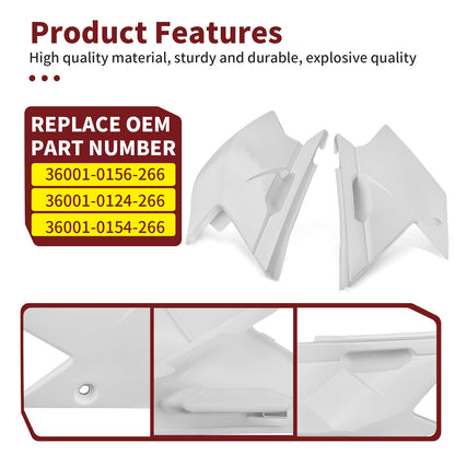 Set of 2 Rear Side Covers for Kawasaki KLX140L KLX140G KLX140 (2008–2024) White