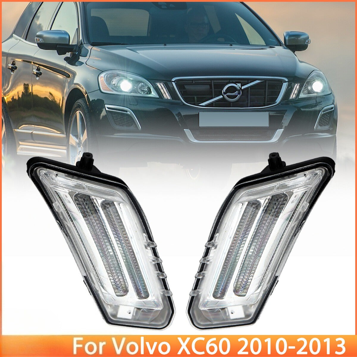 2X LED Daytime Running Lights for Volvo XC60 (2010–2013)