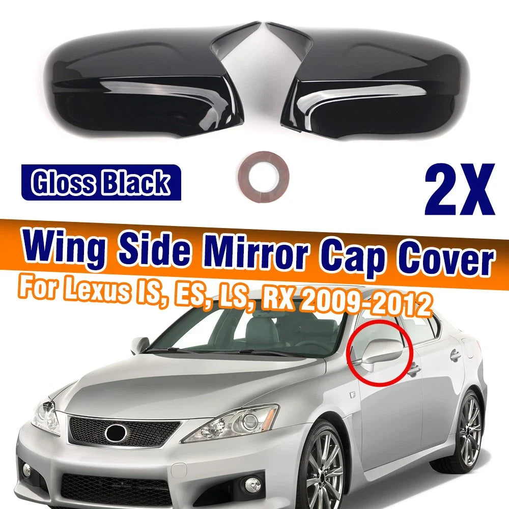 LHD Wing Mirror Cap Covers No Indicators for Lexus IS/ES/LS/RX (2009–2012)