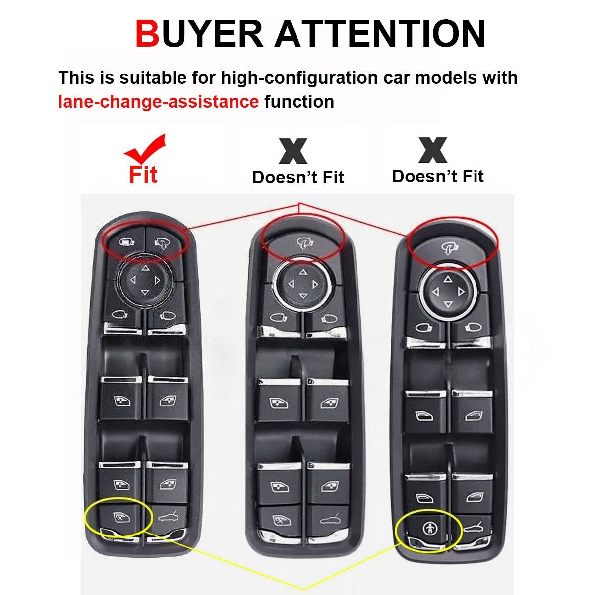 Power Window Switch for Porsche Panamera Cayenne Macan (2010–2023)