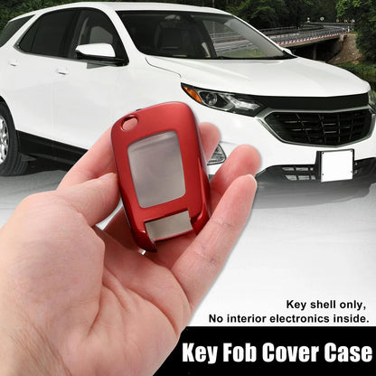 TPU Key Fob Cover for Chevrolet Impala 2014-2019 - Key Fob Shell Protector Red