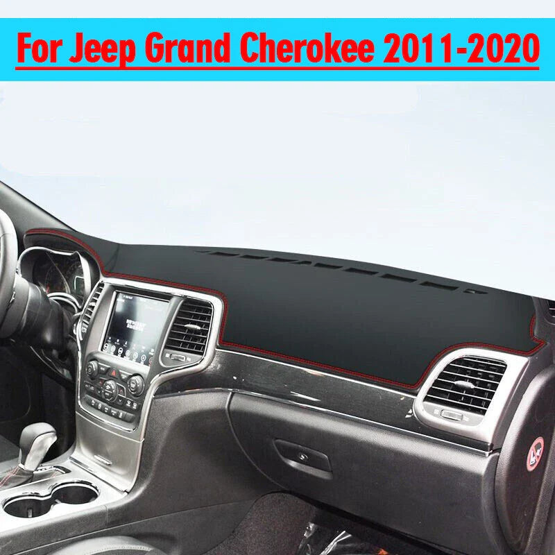 Car Leather Dashboard Cover Protector Mat for Jeep Grand Cherokee (2011–2020)