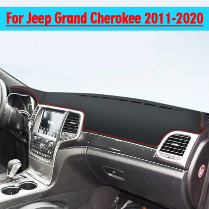 Car Leather Dashboard Cover Protector Mat for Jeep Grand Cherokee (2011–2020)