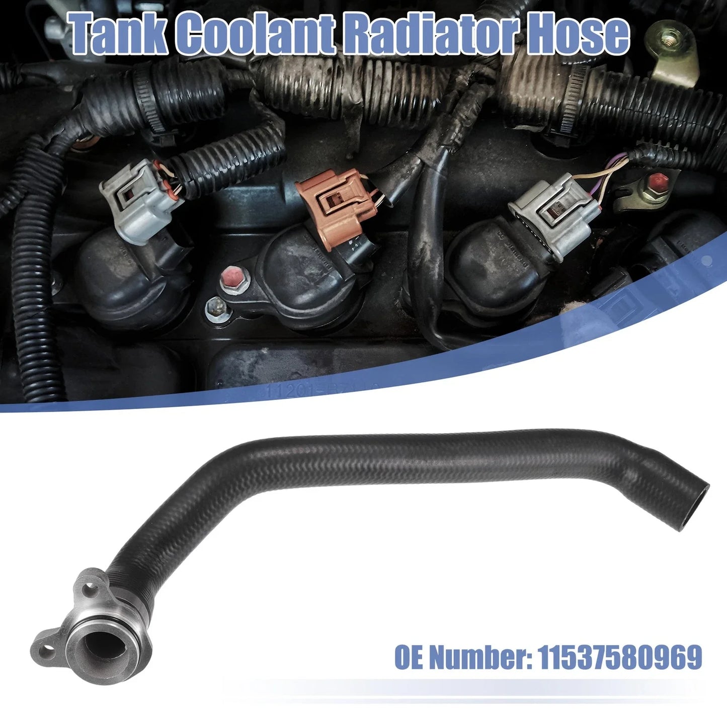 1 x Heater Hose Radiator Expansion Tank Pipe for BMW 535i