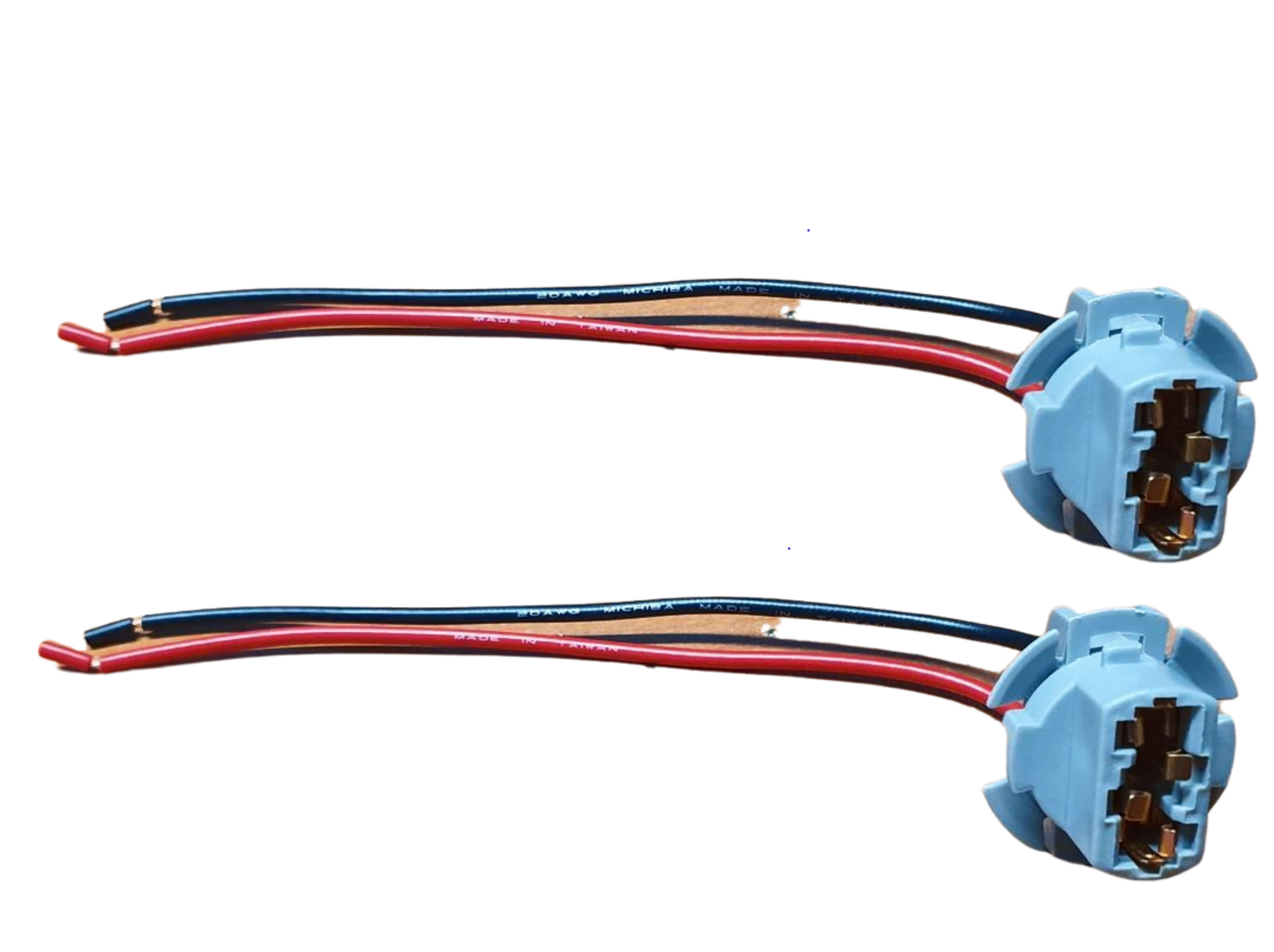Set of 2 T20 7440 Wedge Rear Light Socket Connectors for Vehicles