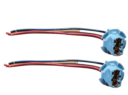 Set of 2 T20 7440 Wedge Rear Light Socket Connectors for Vehicles