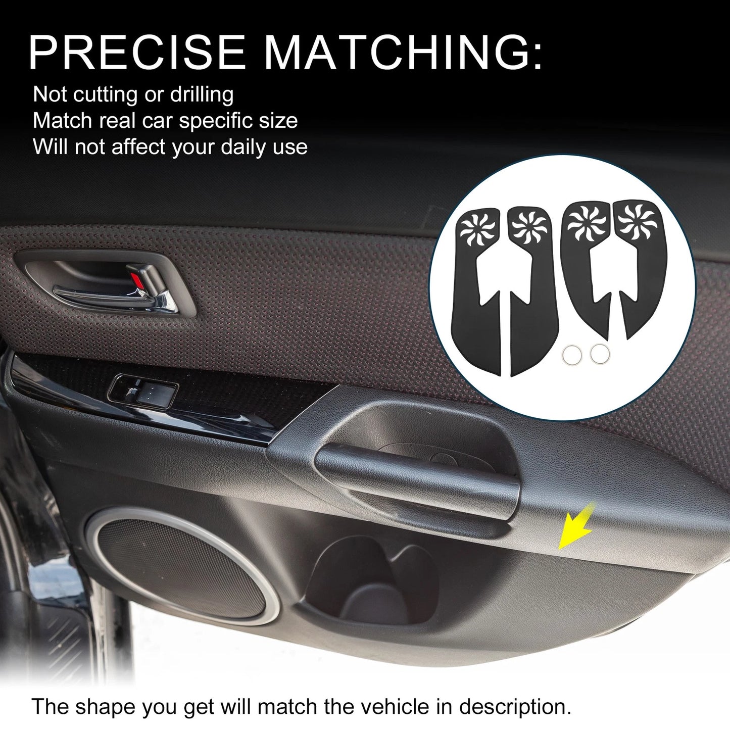 Set of 1 Car Door Leather Anti Kick Pad Sticker for Cadillac XTS (2013–2019)