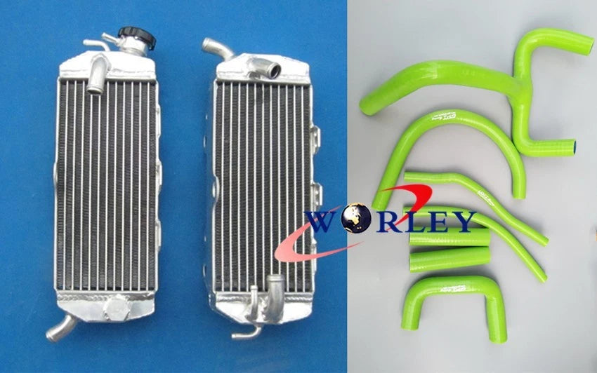 Aluminum Radiator + Orange Silicone Hose for KTM LC4 620 625 640 660 (1998–2007)