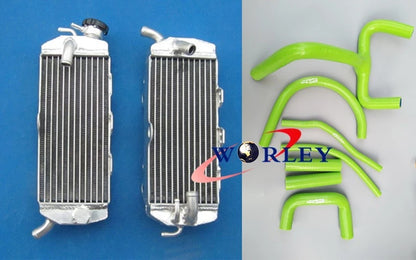 Aluminum Radiator + Orange Silicone Hose for KTM LC4 620 625 640 660 (1998–2007)