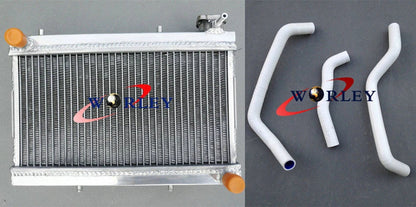 Aluminum Radiator + Black Hose for Honda TRX250 TRX250R (1988-1989)
