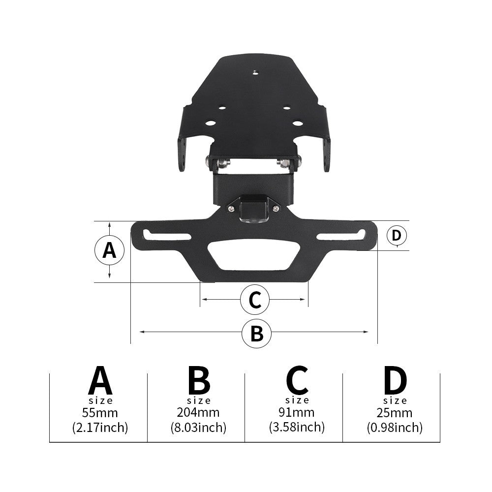Rear Fender Eliminator License Plate Holder for Tiger Sport 660 (2022–2023)