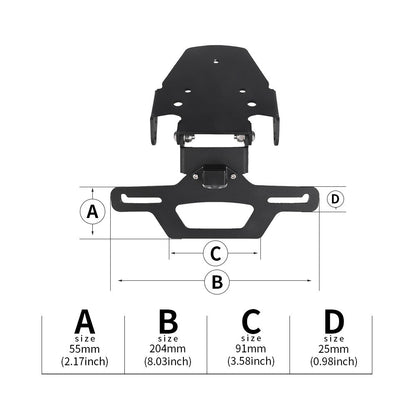 Rear Fender Eliminator License Plate Holder for Tiger Sport 660 (2022–2023)