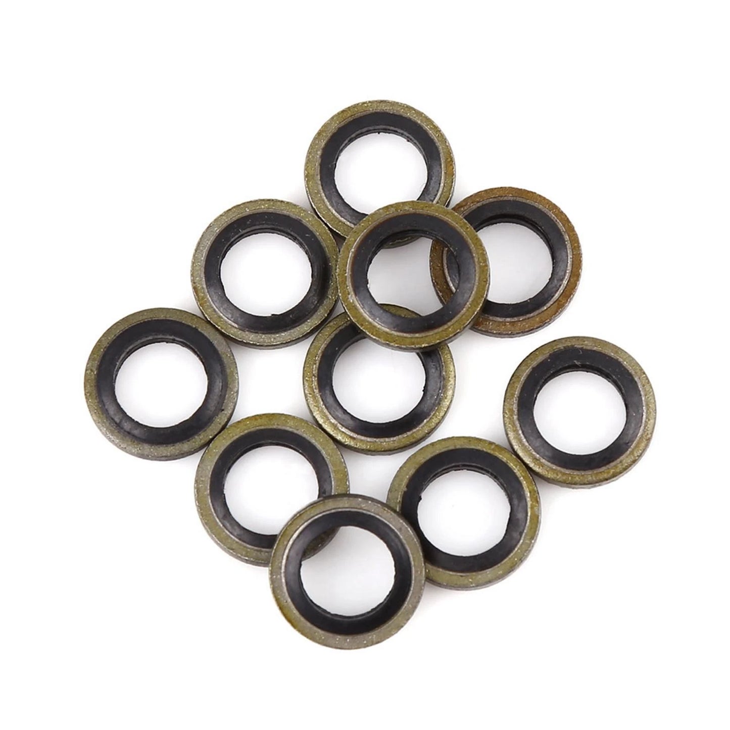 10pcs Copper Washer Oil Seal for Car Engine (8mm ID, 14mm OD)