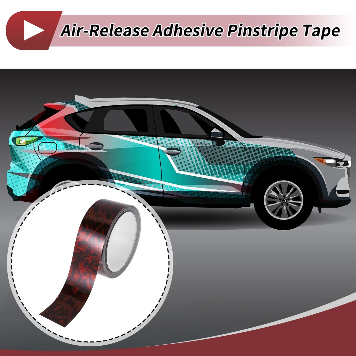 Pinstripe Tape 40mmx8.5m for Car Motorcycle Boat Red
