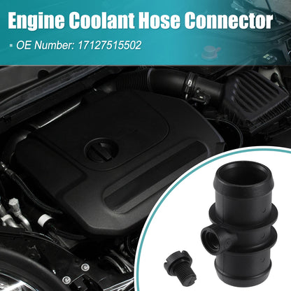 Engine Coolant Hose Connector for BMW MINI Cooper (2002–2008) No. 17127515502 Black