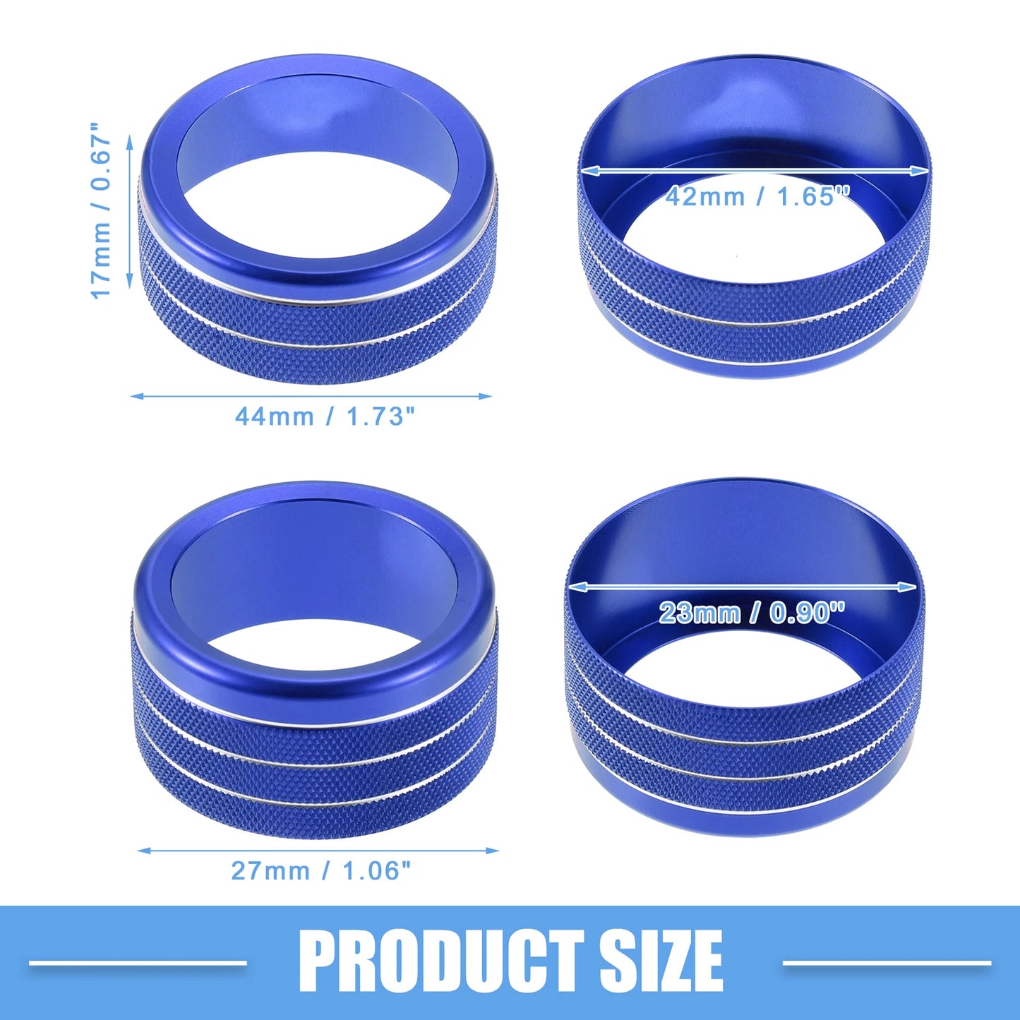 Set of 3 Power Volume Tune 4WD Switch Knob Covers for Toyota Tundra (2014–2023)