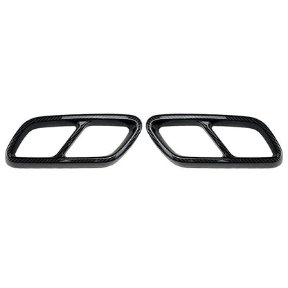 Rear Exhaust Muffler Tail Pipe Covers for Mercedes Benz C-Class (2022-2023)