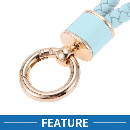 Car Keychain with Ring for Universal Use (Light Blue Gold Tone)