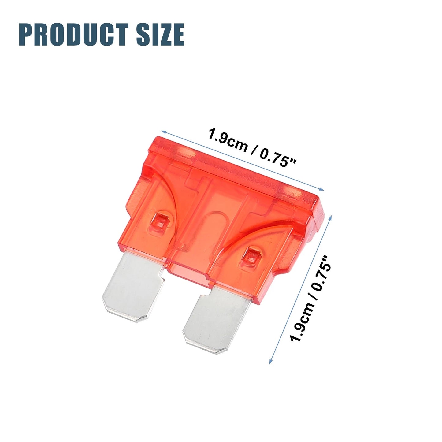30pcs 10A Medium Blade Style Fuses for Automotive Car Boat