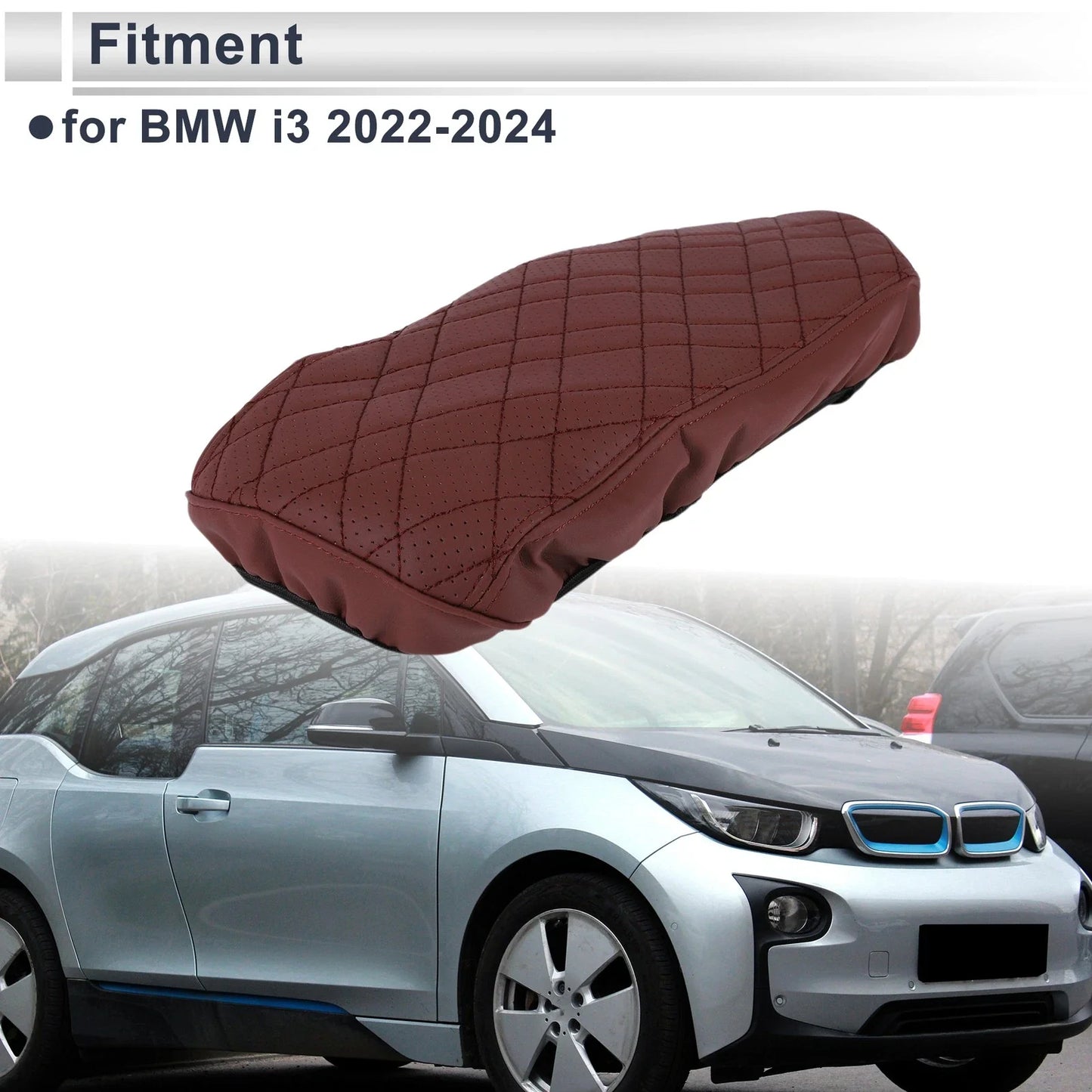 Center Console Cover Wine Red for BMW i3 (2022-2024)