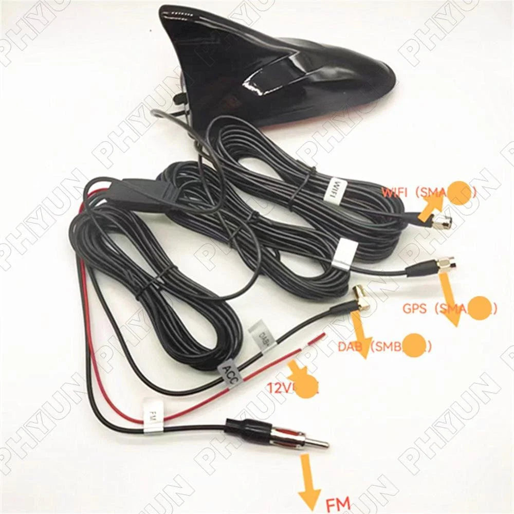 Shark Fin Antenna for Car Stereo Radio DAB+GPS+FM+WIFI (170-230MHz)
