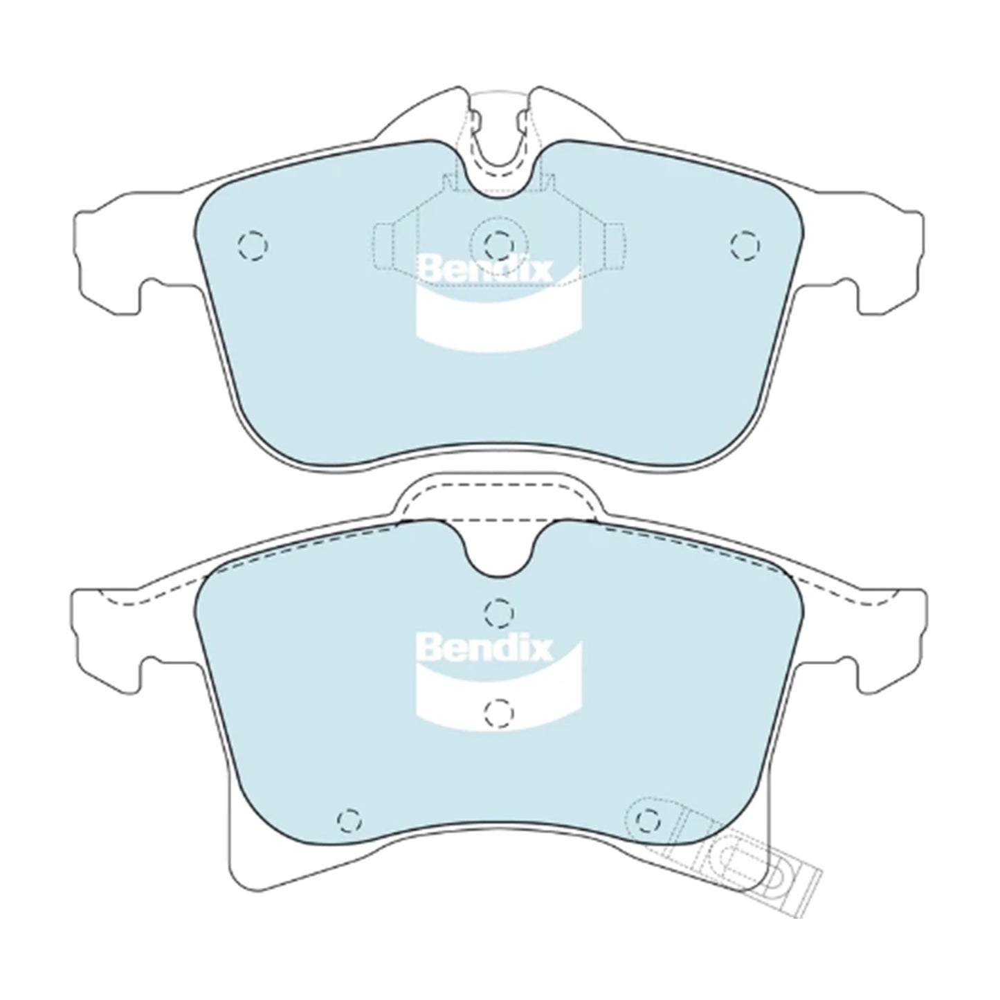 Set of 4 Bendix Front Disc Brake Pads for Holden Astra AH TS & Combo XC (1998–2010)