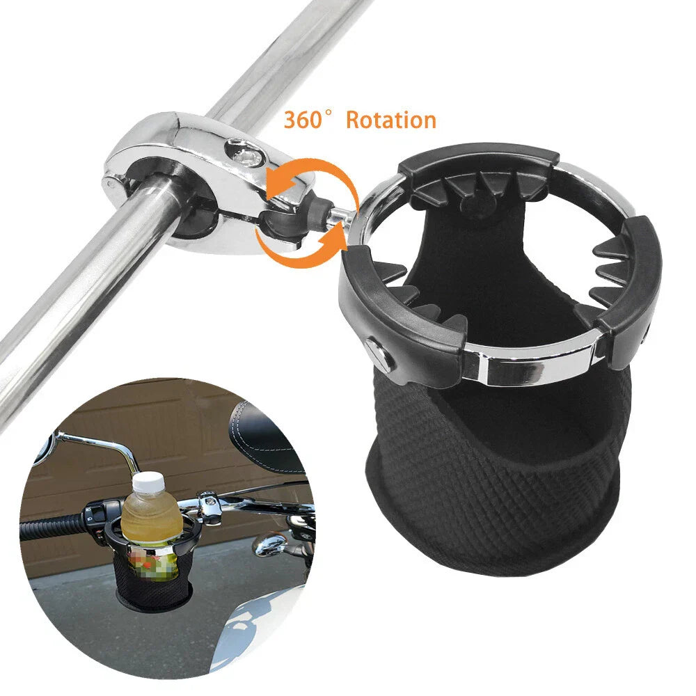 Universal Motorcycle Handlebar Cup Holder Cradle Basket Cage Bracket