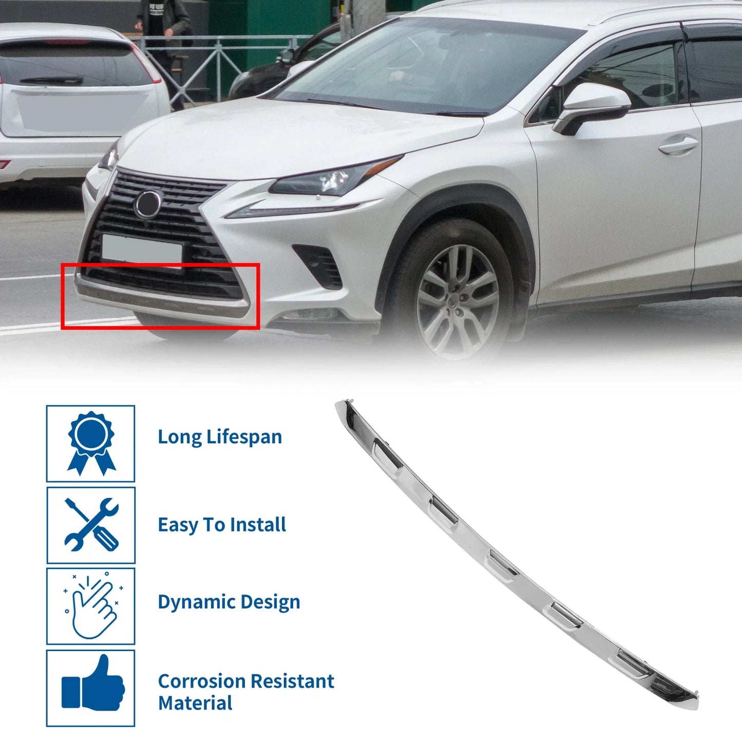 Front Lower Grille Trim for Lexus NX 200t F Sport (2018)