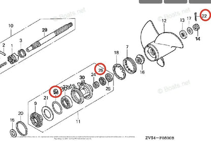 Lower Unit Oil Seal Set for Honda 35HP-50HP