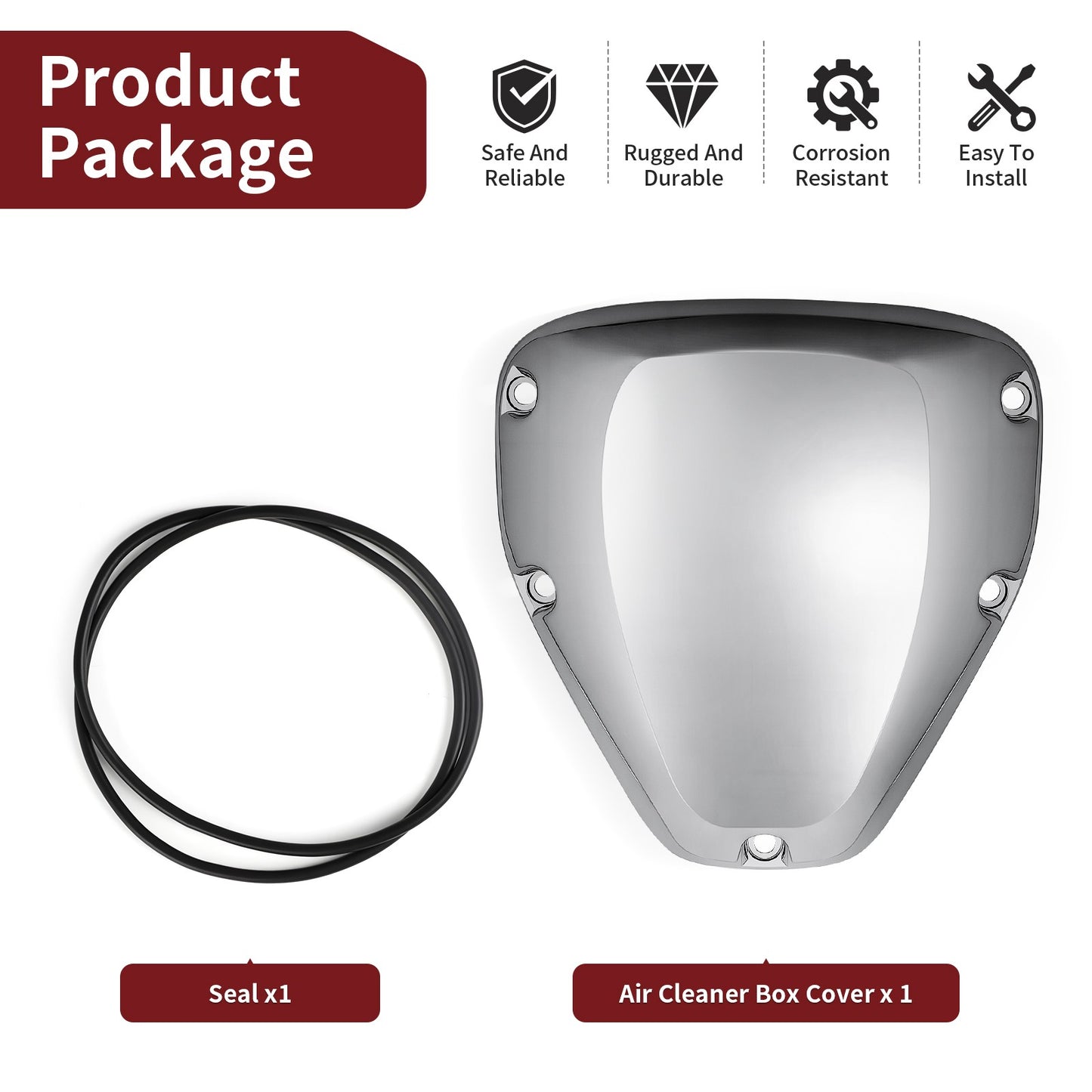 Air Cleaner Box Cover with Seal for Honda VTX1300 VTX1800 (2002–2009)