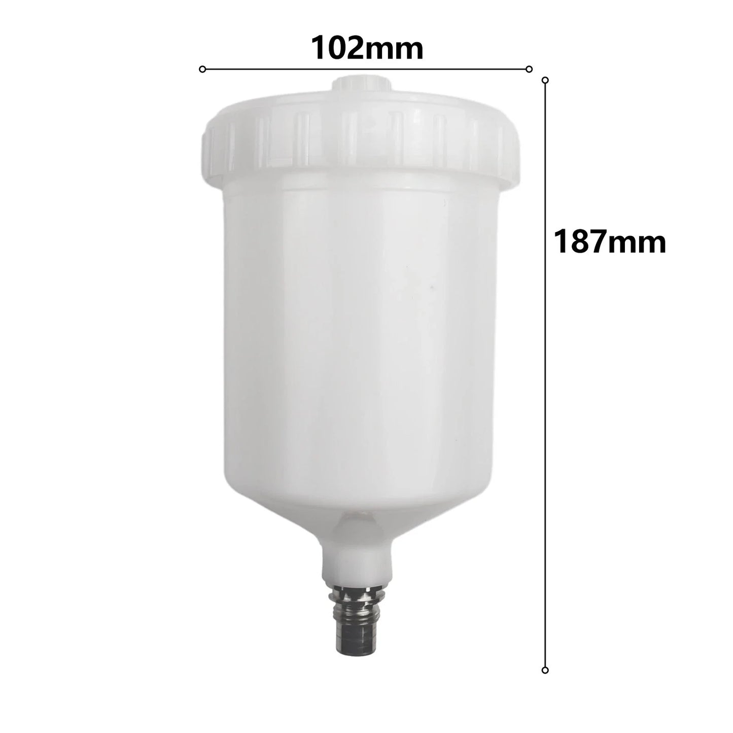 Paint Cup HVLP White Plastic for Sata Sprayer Jet Connector