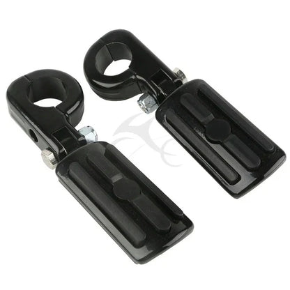 32mm Black Highway Engine Guard Bar Foot Pegs for Harley Dyna