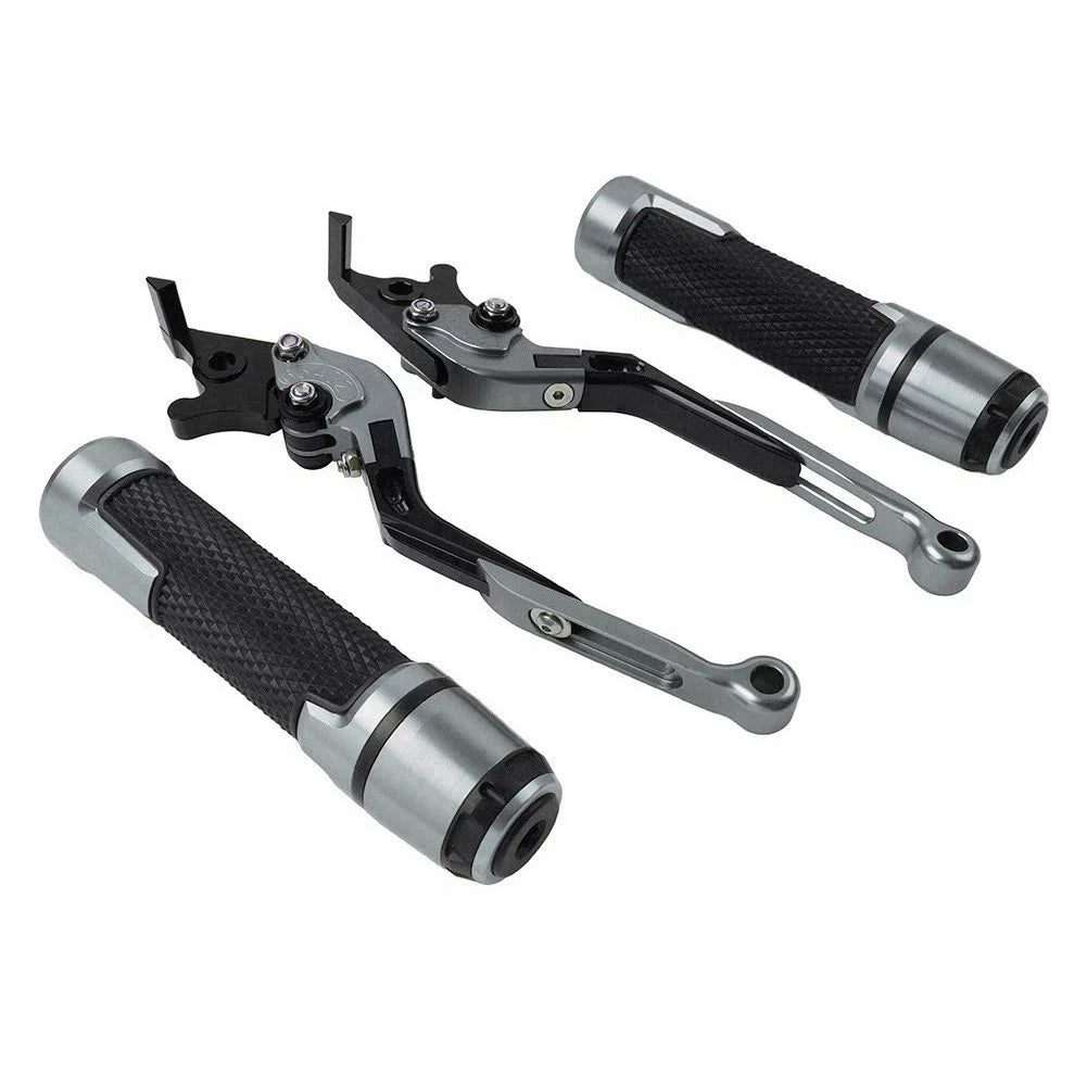 Folding Extendable Brake Clutch Levers & Handlebar Grips for Suzuki GSR750