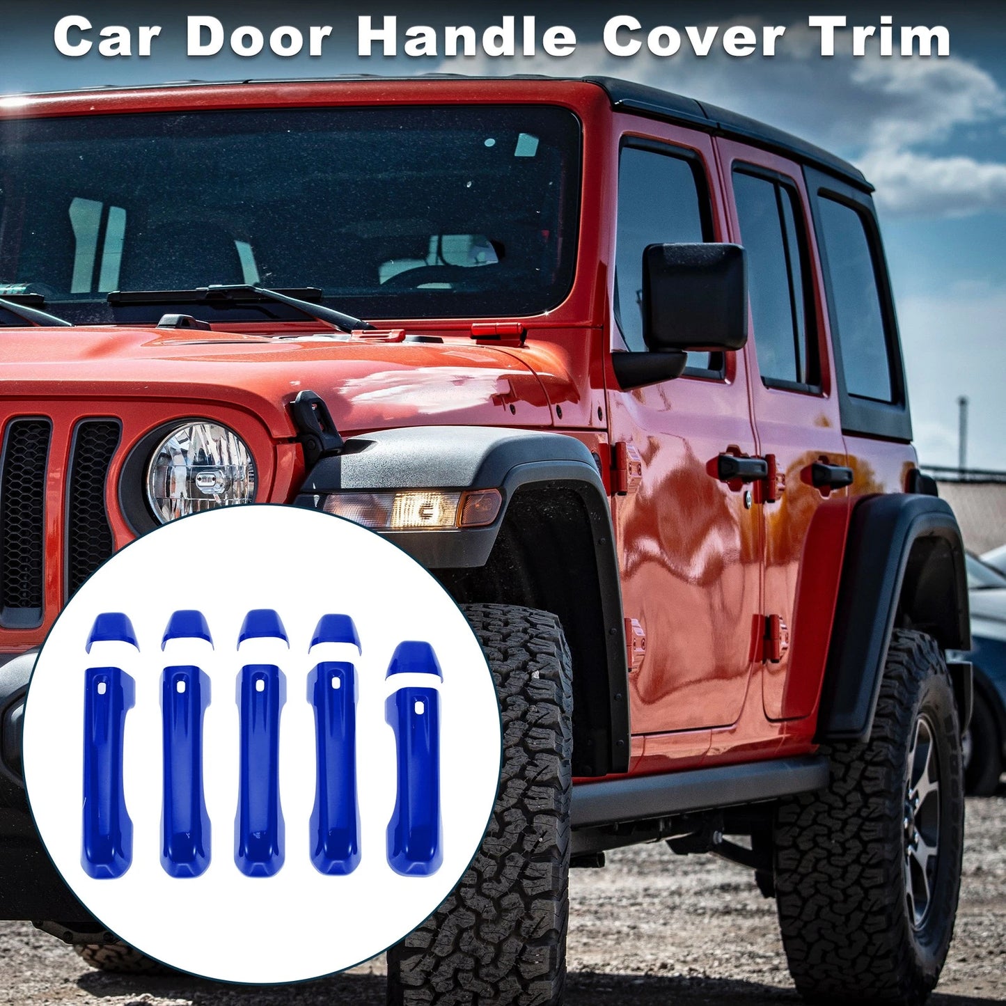 Door Handle Cover Trim for Jeep Wrangler JL JLU (2018–2021) Blue