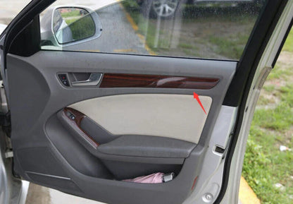 4X Wood Grain Car Inner Door Panel Cover Trim for Audi A4 (2000–2016)