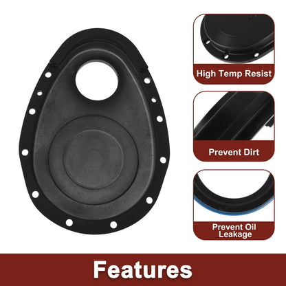 Polished Aluminum Timing Chain Cover Kit for Chevy SBC