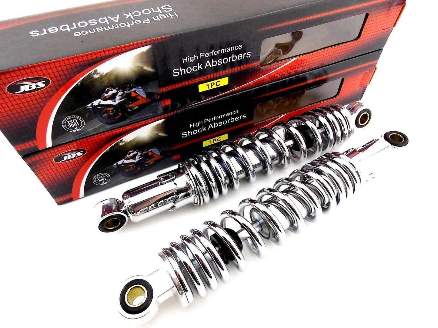 300mm JBS Chrome Rear Shock Absorbers for Yamaha XV535 Virago (1987-2000)