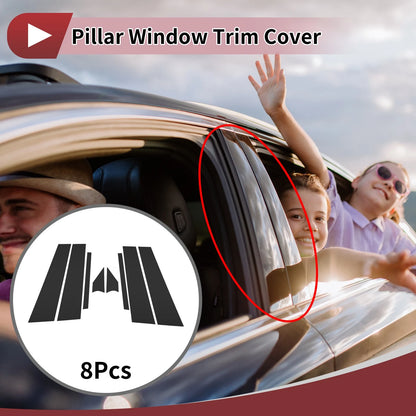 Door Pillar Window Trim for Nissan Sentra (2020–2023) Black Left Right