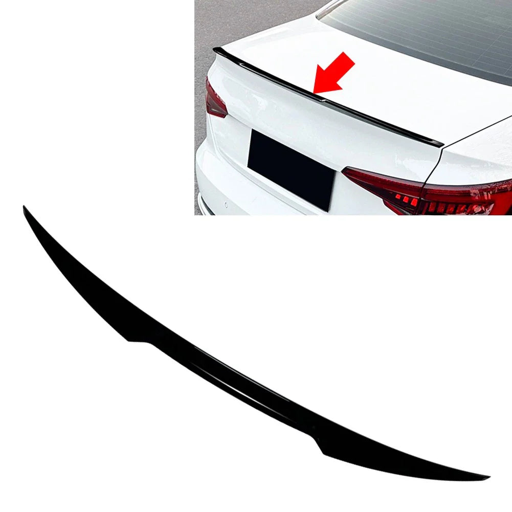 Glossy Black Rear Trunk Wing Spoiler for Audi A4 S4 B9 Sedan (2017-2024)