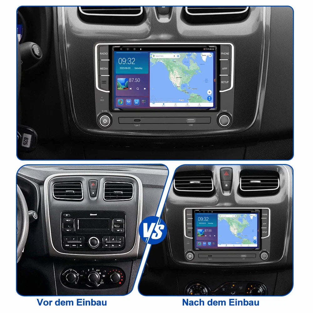 Wireless CarPlay Android Auto Head Unit for Volkswagen Tiguan (2008-2016)