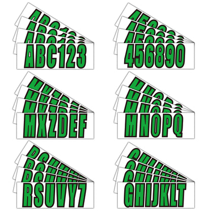 Set of 4 Custom Boat Registration Numbers Decals A-Z & 0-9