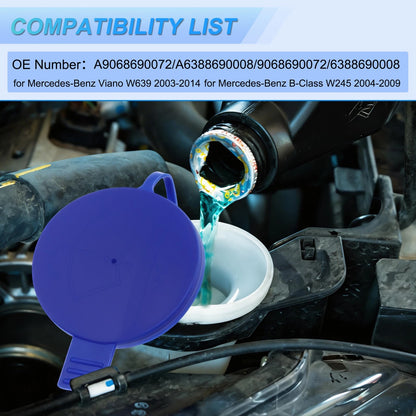 Washer Fluid Cap for Mercedes-Benz Viano W639 (2003–2014) No.A9068690072 Blue