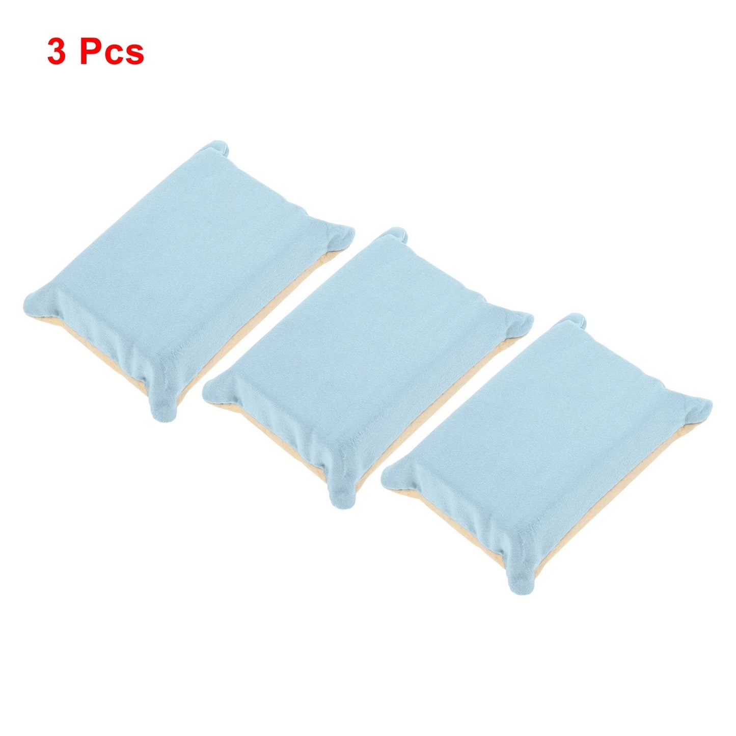 Set of 3 Microfiber Car Wash Towels 12x8x4cm Light Blue